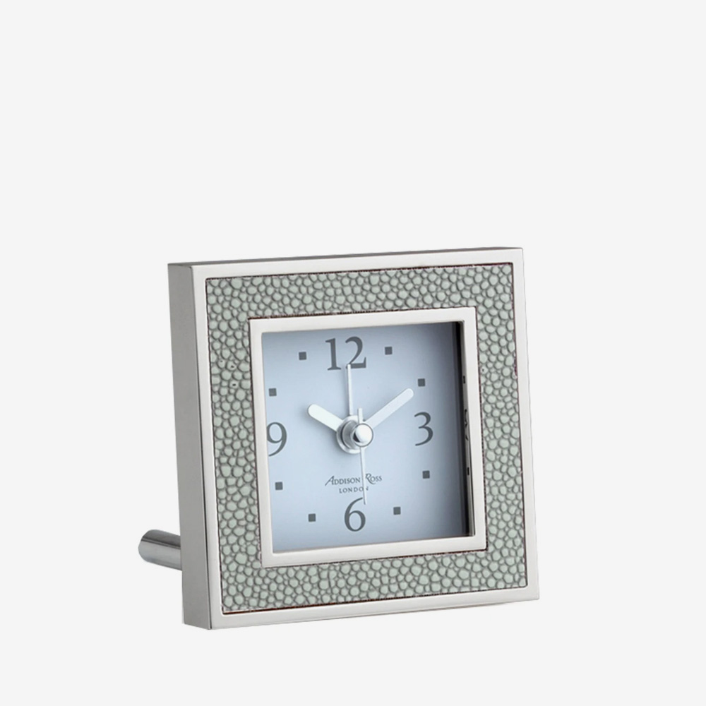 Shagreen Grey Часы настольные с будильником enamel   часы настольные с будильником