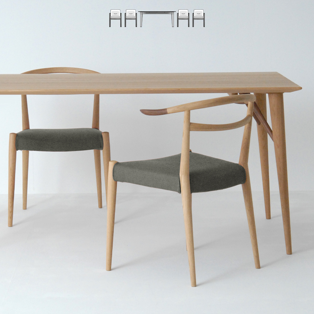 White Wood Oak Комплект из стола и 4 стульев пуходерка wood средняя с каплями деревянная ручка 9 х 12 см