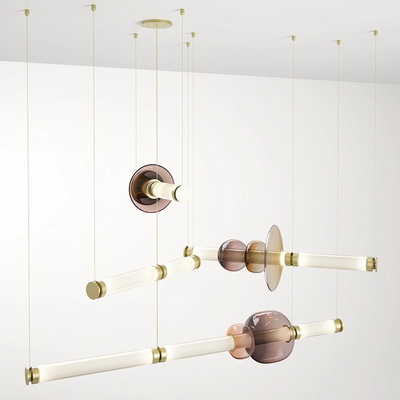 Luna 3 Tier Satin Brass Подвесной светильник Luna 3 Tier Satin Brass Подвесной светильник