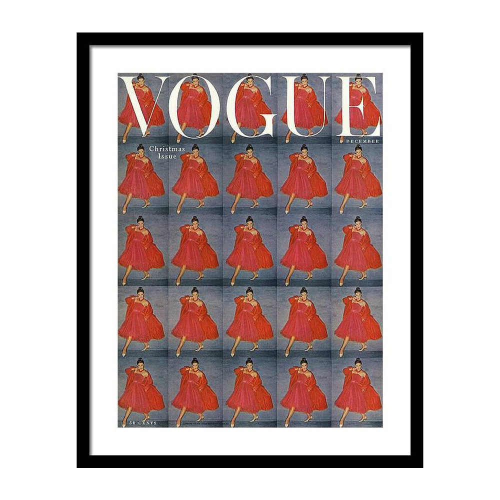 

Vogue Cover Of A Woman Wearing Red Постер