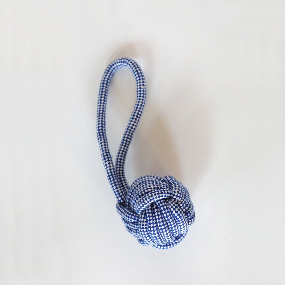 Rope Knot Blue Игрушка для собак L flamingo игрушка для собак свинка плюшевая со вставкой 18см