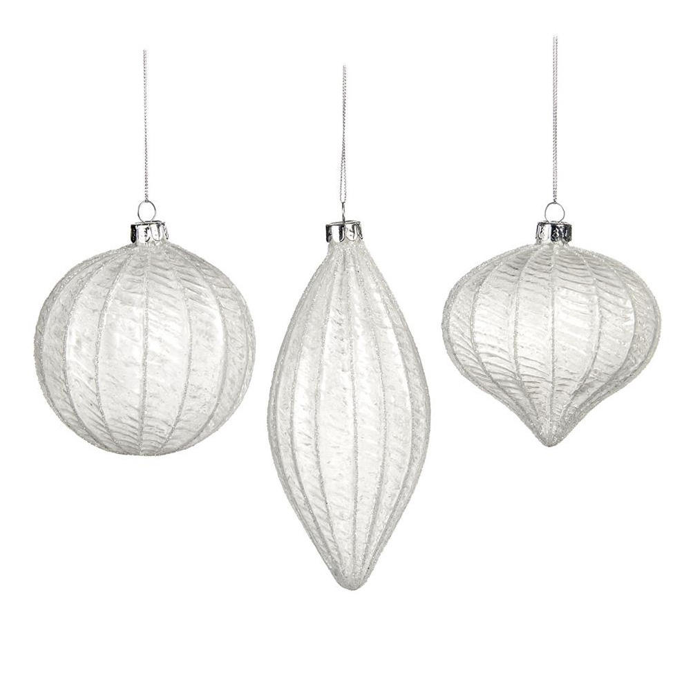 

Frost Stripe Ball Набор из 3 новогодних украшений