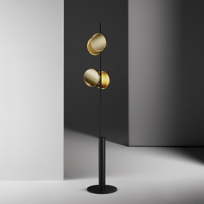 Typography F Disc Black / Gold Напольная лампа Typography F Disc Black / Gold Напольная лампа