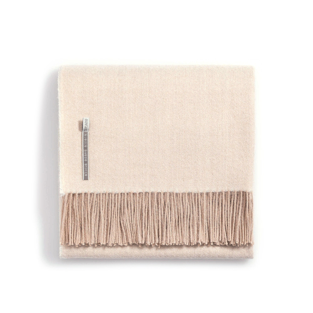 

Classic Herringbone Oatmeal Плед