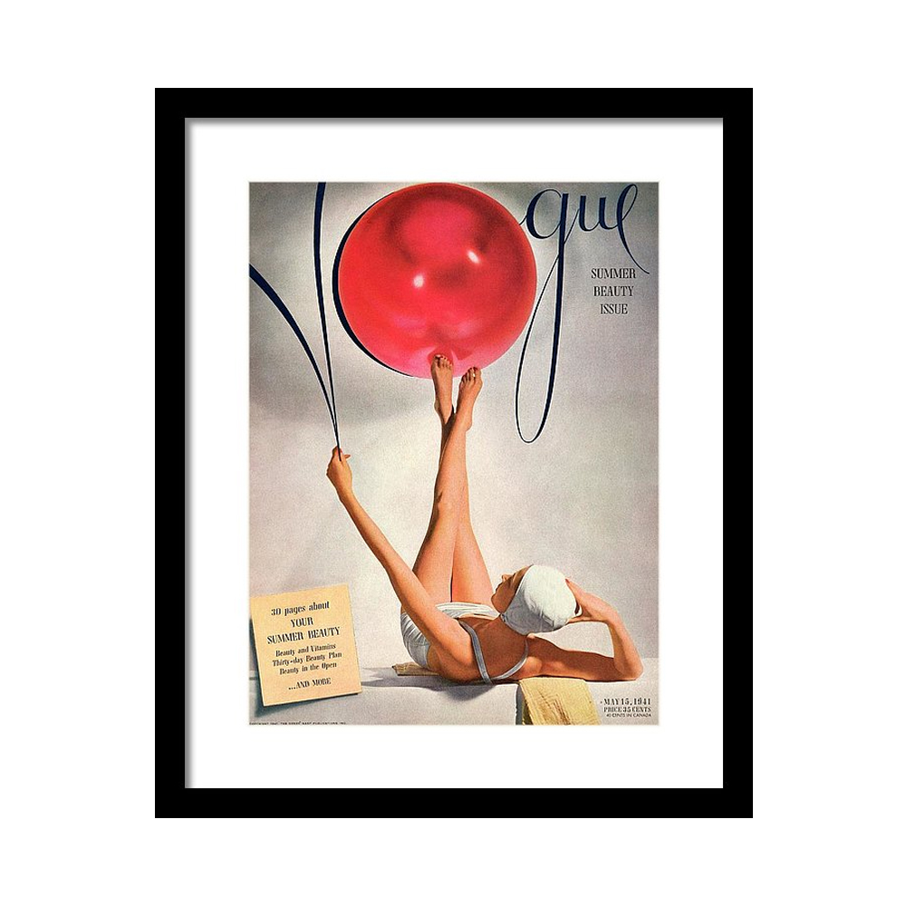 

Vogue Cover Illustration of a Woman Balancing Постер