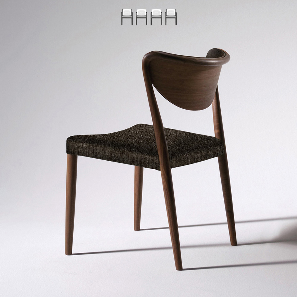 Marcel Walnut/Fabric Комплект из 4 стульев raphael “dining” ecru комплект из 4 стульев