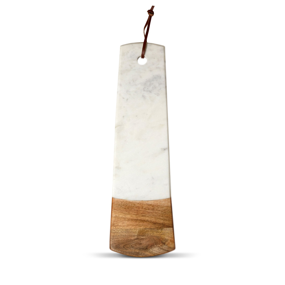 Marble & Wood Long Разделочная доска пуходерка wood средняя с каплями деревянная ручка 9 х 12 см