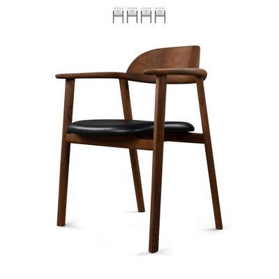Mati Walnut / Leather / Cellular Комплект из 4 стульев