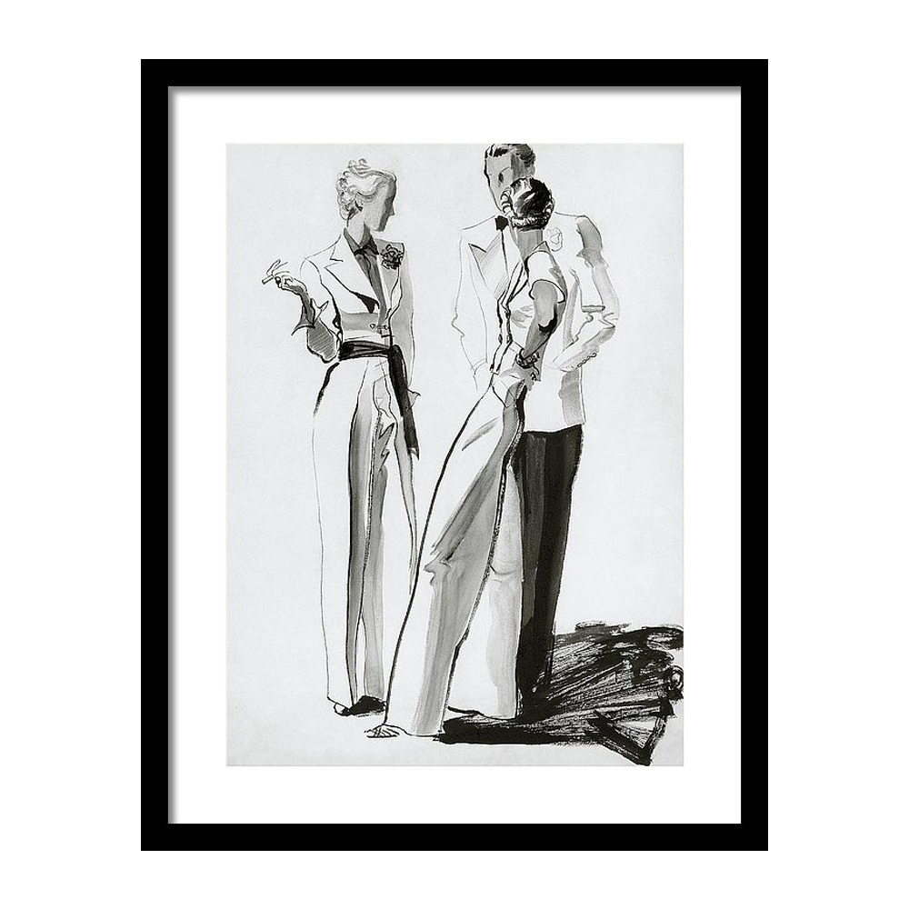 

Women and a Man in Suits Постер
