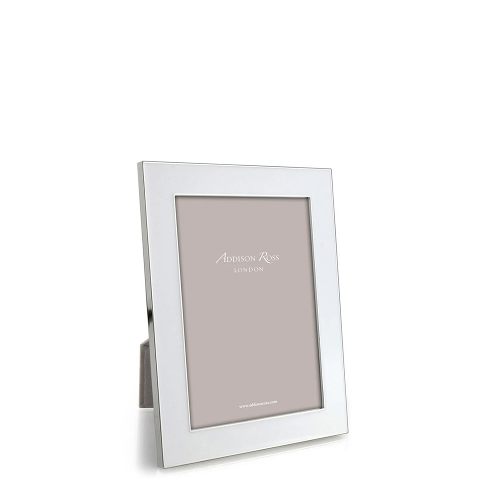 Enamel Wide White & Silver Рамка для фото 10x15 tr fle white gold стол приставной