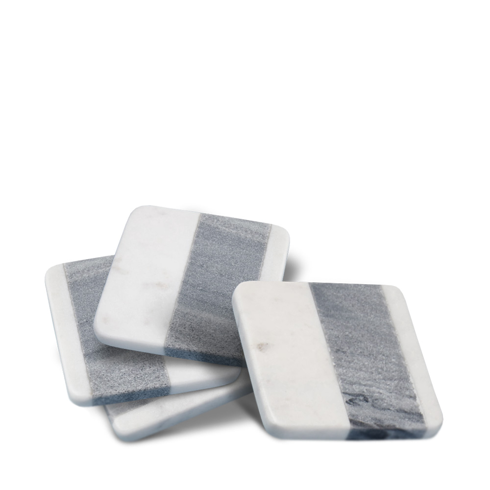 White & Gray Подставки под чашки 4 шт. confetti gray кружка