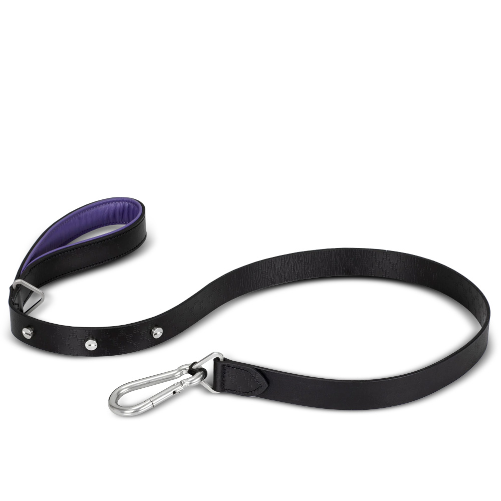 Black Purple Steel Wide Поводок для собак цанговый гибкий захват av steel