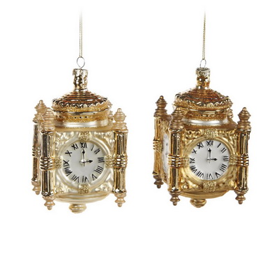 Gold Clocks Набор из 2 новогодних украшений Gold Clocks Набор из 2 новогодних украшений