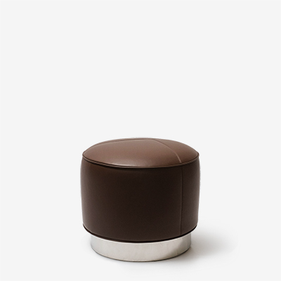 Пуф круглый коричневый Yves