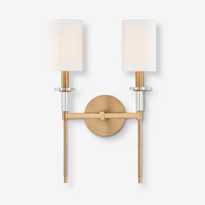 Amherst Double Aged Brass Бра