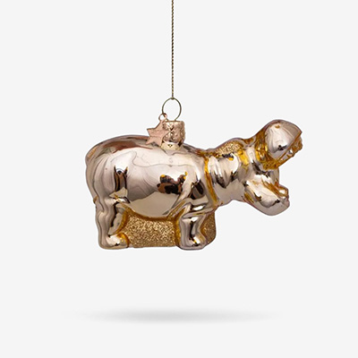 Игрушка ёлочная Shiny Gold Hippopotamus