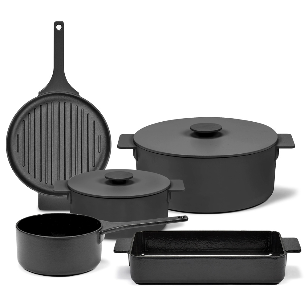 Sergio Herman Surface Black Набор посуды из 5 предметов сервиз обеденный anna lafarg midori империя 50 предметов 12 персон