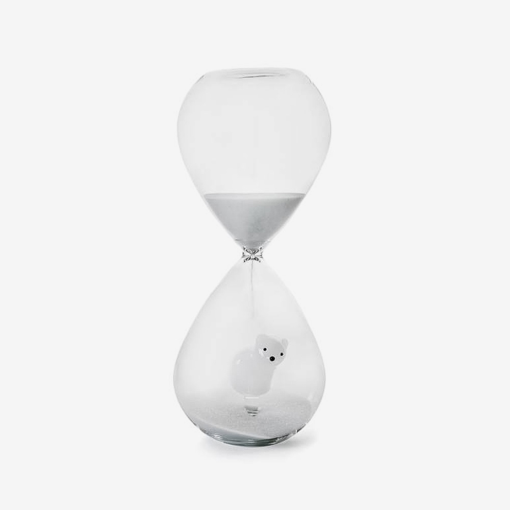White Bear Часы песочные декоративное изделие glasar песочные часы 9x9x26см коричневые