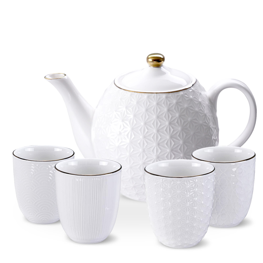 Nippon White Чайный сервиз на 4 персоны enamel wide white