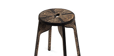 Tattoo Fullbody Black Табурет