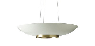 Lens White Onyx / Satin Brass Подвесной светильник