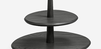 Black Блюдо для торта чёрное Келли Уэстлер Dune 01