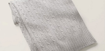 Cable Cashmere Heather Grey Плед