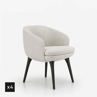 Комплект из 4 стульев Raphael “Dining” Ecru 