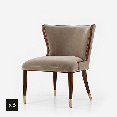 Комплект из 6 стульев Marino Taupe/Luxe 