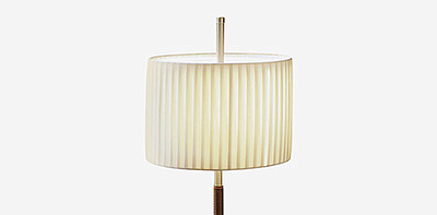 Danona Mini Satin Nickel / Dark Leather Настольная лампа