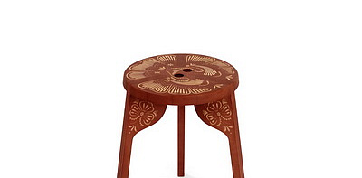 Tattoo Carved Folk Табурет