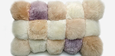 Alpaca Colorblock Chiclet Lavender Наволочка