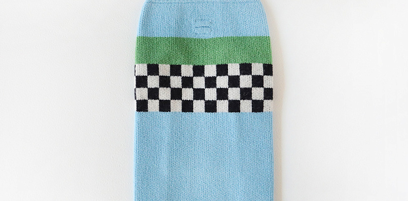 Checkerboard Blue Свитер для собак, размер 2