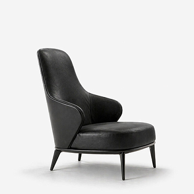 Кресло Серое Leslie Bergère Stone 