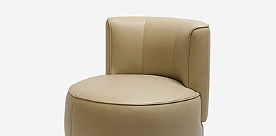 Кресло бежевое Yves Round Lounge