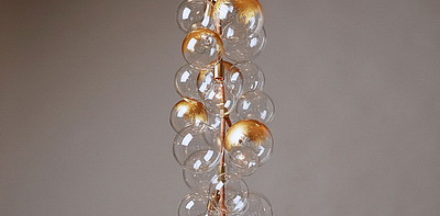 Bubble X-Tall 24K Gold Leaf Люстра