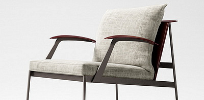 Mercury Lounge Antique Grey / Burgundy Кресло 