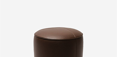 Пуф круглый коричневый Yves