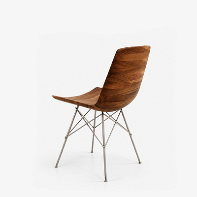 Стул Se Go Walnut / Stainless Steel