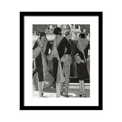 Illustration of Women Wearing Coats Постер Illustration of Women Wearing Coats Постер