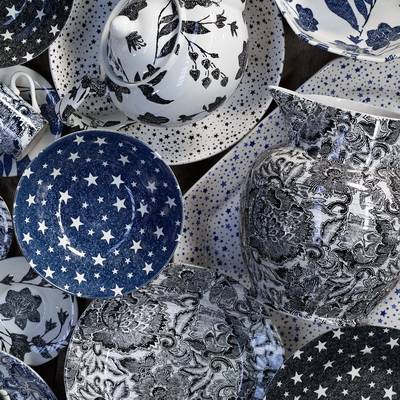 Faded Peony Indigo Кофейный сервиз на 6 персон Faded Peony Indigo Кофейный сервиз на 6 персон