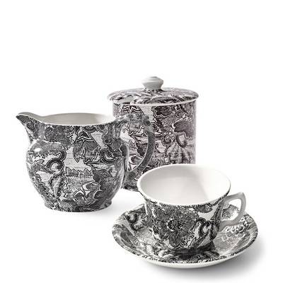 Faded Peony Black Чайный сервиз на 6 персон Faded Peony Black Чайный сервиз на 6 персон