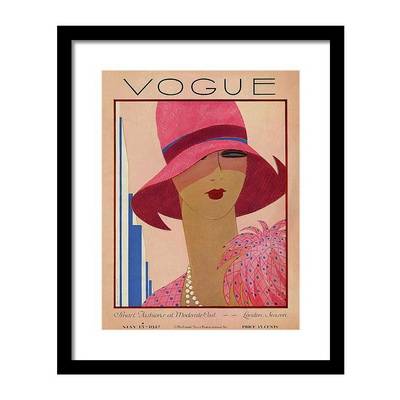 Vintage Vogue Magazine Cover of a Woman Постер Vintage Vogue Magazine Cover of a Woman Постер