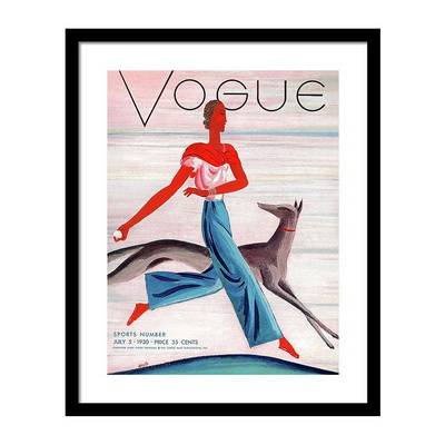 Vintage Vogue Magazine Cover of an African Постер Vintage Vogue Magazine Cover of an African Постер