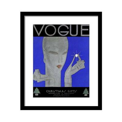 Vintage Vogue Magazine Cover of a Woman Постер Vintage Vogue Magazine Cover of a Woman Постер