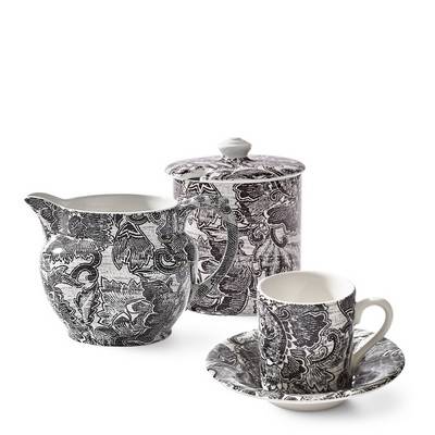 Faded Peony Black Кофейный сервиз на 6 персон Faded Peony Black Кофейный сервиз на 6 персон