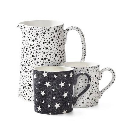 Midnight Sky Black 6 кружек и кувшин Midnight Sky Black 6 кружек и кувшин